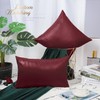 BRAWARM Faux Leather Throw Pillow Covers 16 X 16 Inches