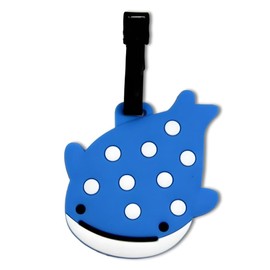 Luggage Tag – Cute Silicone Animal ID Bag Tag for Suitcases, Backpacks, Travel Accessories – Cartoon Travel Tag for Airplane, Cruise, Vacation (Whale Shark)