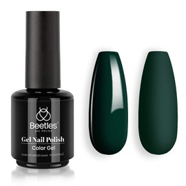 Beetles Gel Nail Polish, 15ML 0.51OZ Emma Emerald Green Color Soak Off Uv Nail Lamp Gel Polish Nail Art Manicure Salon DIY Gel Nail Art Design Home