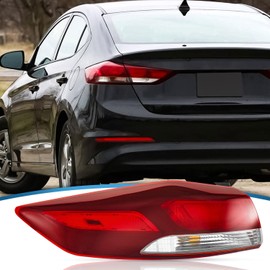 TTUN AUTO Compatible with 2017-2018 Hyundai Elantra Tail Light Outer Brake USA & Halogen Type with Side Marker Lamp 92401-F2020(Driver Side)