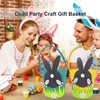 2 Pcs Easter Egg Hunt Baskets for Kids,Felt Basket with