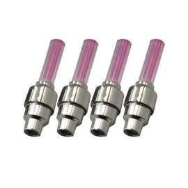 Updated LED Valve Stem Caps Lights Kit,Performance 4x LED Bike Wheel Lights, Bike Spoke Lights Waterproof Bright Bicycle Light Strip, Ultimate Safety & Style(Pink)