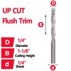 SICWOOD Spiral Flush Trim Router Bit 1/4 Shank, 1/4" Cutting