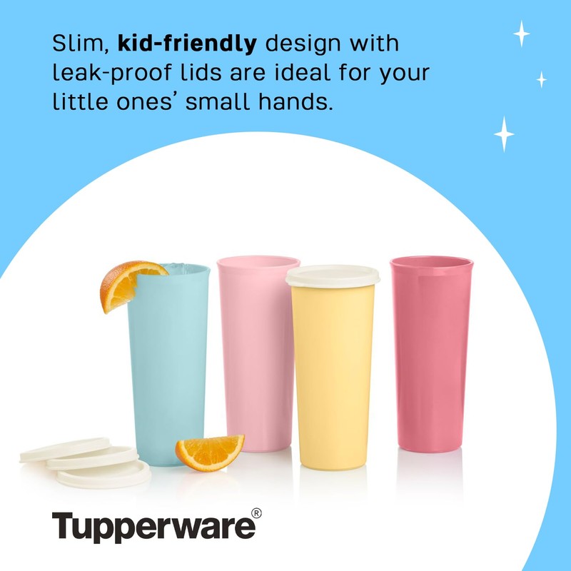 Tupperware Tumbler Set, 12 Count, Dishwasher Safe and BPA Free