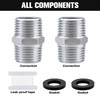 Shower Hose Extension Connector, Male NPT 1/2x Male NPT 1/2