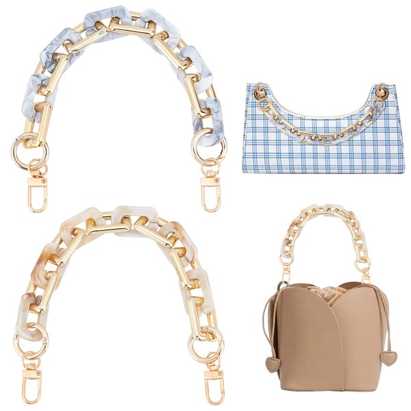 PandaHall 2 Strands Acrylic Bag Chain 30.8 cm Short Bag