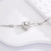 Opal Heart Ashes Urn Bracelet for Women 925 Sterling Silver