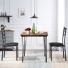 VECELO 3-Piece Dining Room Kitchen Table and Pu Cushion Chair