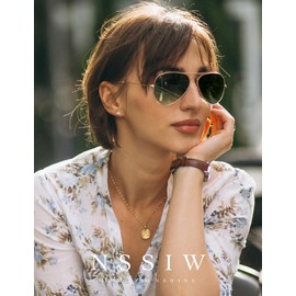 NSSIW Classic Aviator Sunglasses for Men and Women, Driving Sun Glasses with Polarized Lens and UV 400 Protection