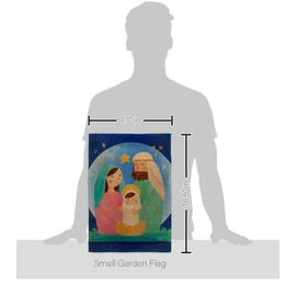 Nativity Jesus Burlap Garden Flag - Set with Stand Winter Three King Religious Holy Family Season Wintertime Christian - House Decoration Banner Small Yard Gift Double-Sided Made In USA 13 X 18.5