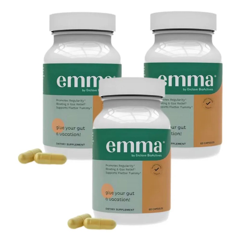 Emma 60cps Alivio De Gases E Hinchazn Con Magnesio 3pcs