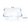 VIPHIEC Small 5 Inch Square Tempered Glass Salad Bowls Set,
