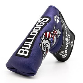 Putter Cover Head Cover Fits Odyssey 2 Ball Magnetic Mallet Fits Scotty Cameron Odyssey Pin Type Bulldog (Pin, Blue)