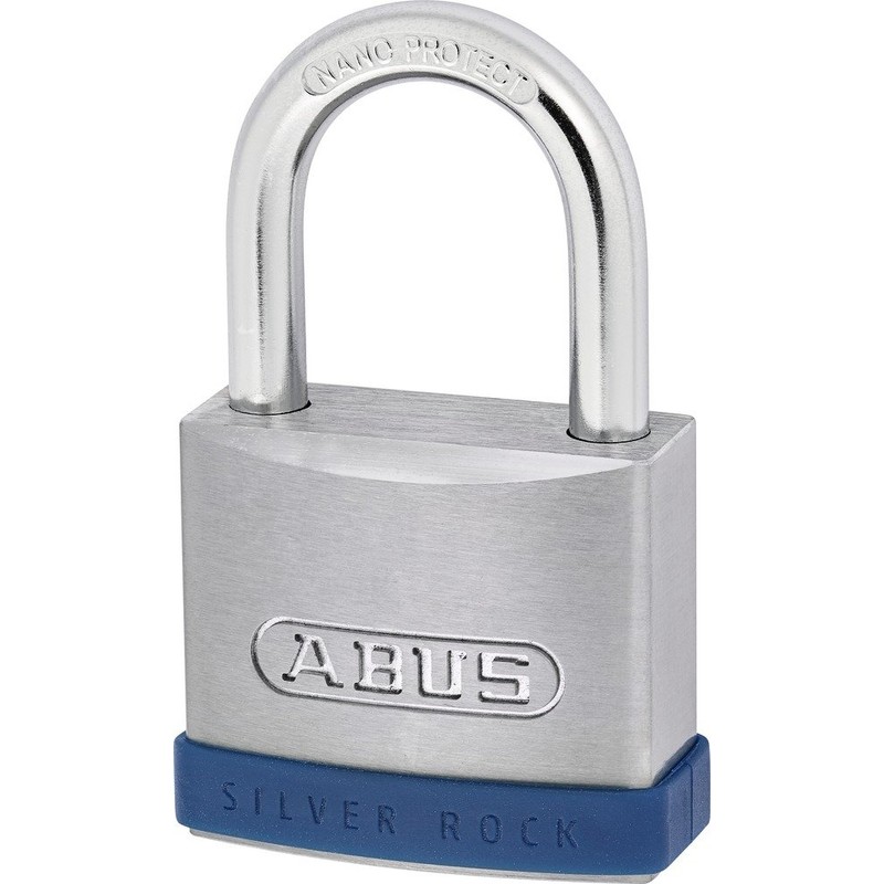 ABUS 79265 Skirt Lock with Key, Silver/Blue, 5/55 mm