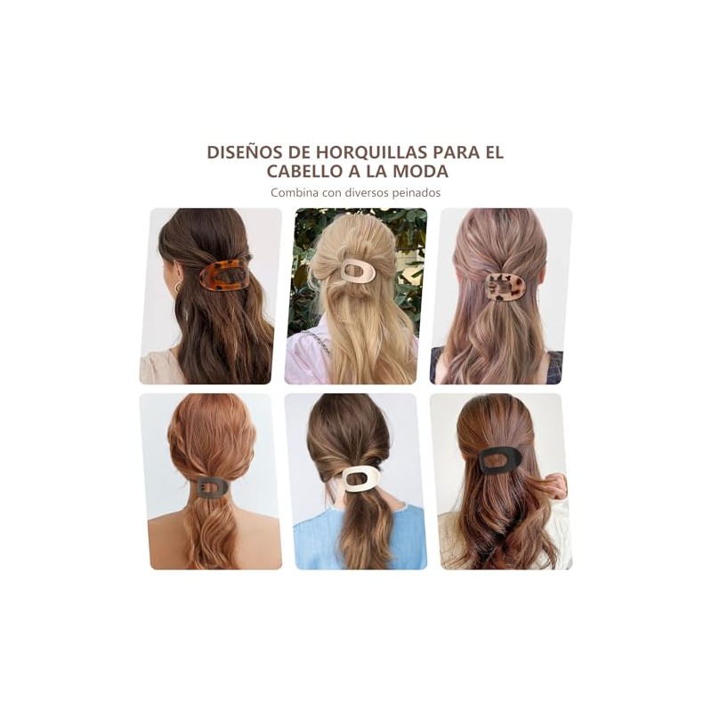 Pinzas para Cabello Mujer (6 Piezas) - Broches para Cabello