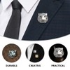 SOIMISS Tiger Head Brooch Pin Crystal Rhinestone Animal Badge Suit