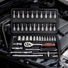 hmevsafinect 1/4 Inch Drive Socket Ratchet Wrench Set, 45 Pieces