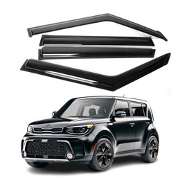 ZH Side Window Vent Visor Sun Rain Deflector Guard 4-Pieces for Honda Civic 16-17