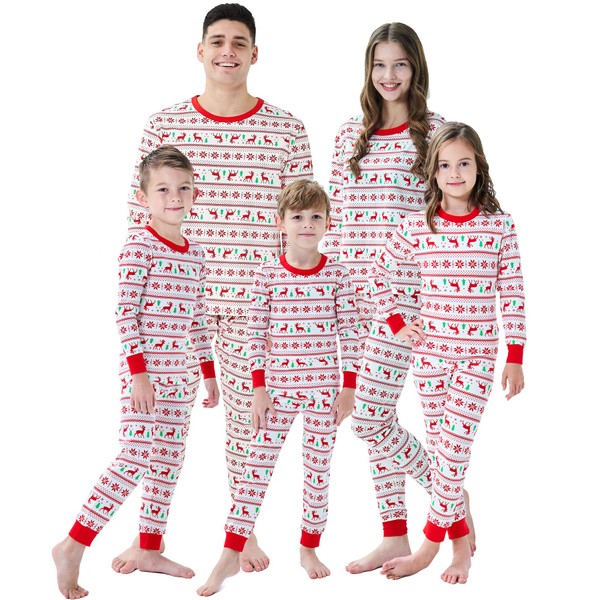 Dolphin&Fish Matching Family Christmas Womens Pajamas Christmas Reindeer Womens Pjs