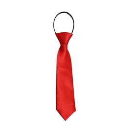 JFGDVW Kids Pre-Tied Red Tie, Elastic Satin Neckties, Simple And Stylish, For Formal Wear Wedding Prom Graduation School Uniforms (27cm)