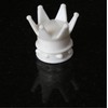 4 x Crown King Valve Caps Colour: White Valve Cap