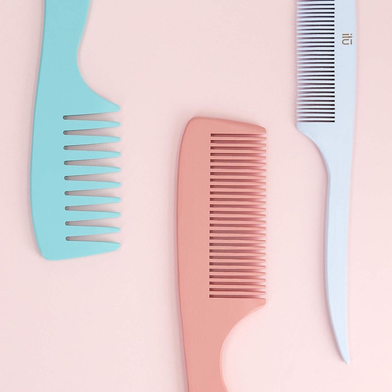 4B ILU BambooM Eco-friendly Bamboo Comb (Close Teeth - Pink