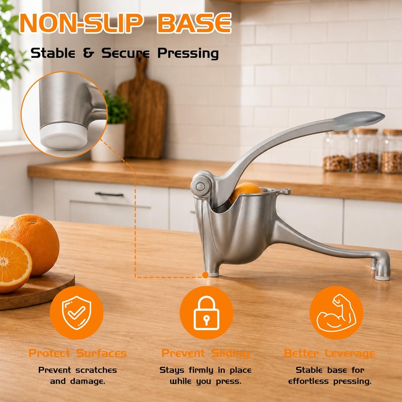 Heavy Duty Lemon Squeezer, Large Manual Citrus Press for Lemons