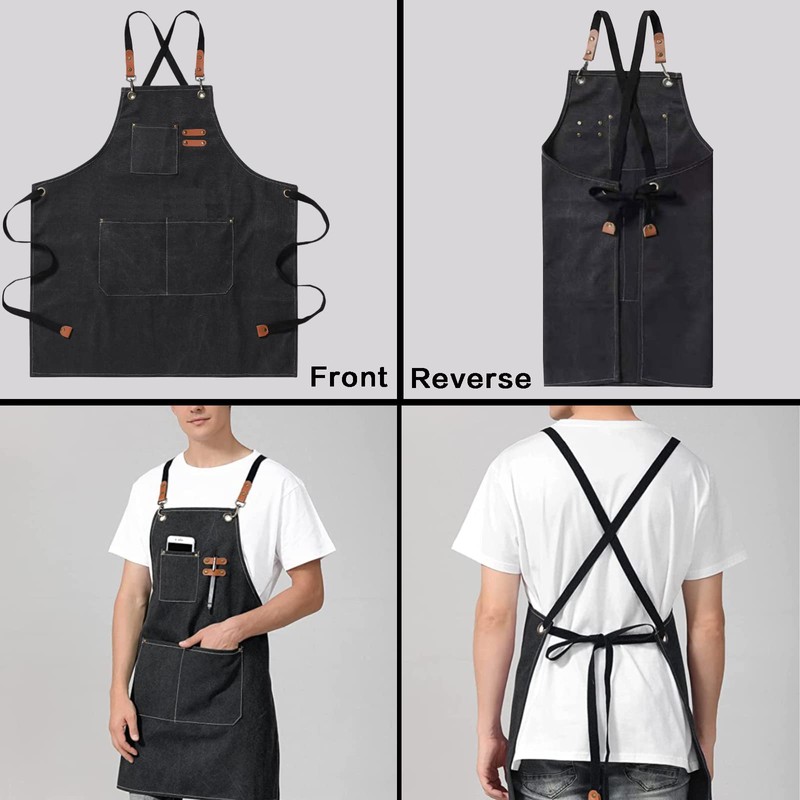 jiuzcare BBQ Apron for Men 76 cm Cotton Apron with