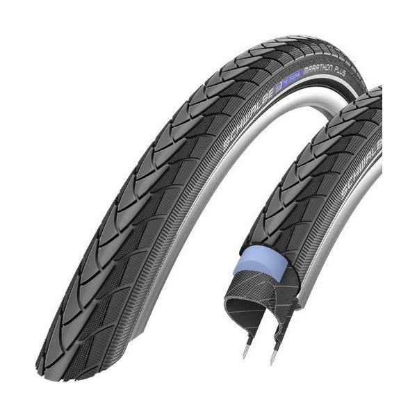 Schwalbe Marathon Plus 700 x 32c (32-622) Wire Bead Tyre with Smartguard and Reflective Sidewall