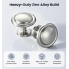 Satin Nickel Round Euro Style Cabinet Knobs, 1-1/4 Inch, 30