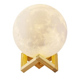 ALED LIGHT Moon Lamp 3D Night Light Dimmable, 15 cm LED Moon Lamp Touch Moonlight Starry Sky Lamp Baby Moon Night Light USB Charging Moon Lamp LED Light Moonlight Lamp for Room Decor Gift