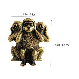 CORHAD Unique Monkey Decor Figurine Copper Adornment for Home and Office Stylish Table Ornament Housewarming for Living Room and Desk Decor