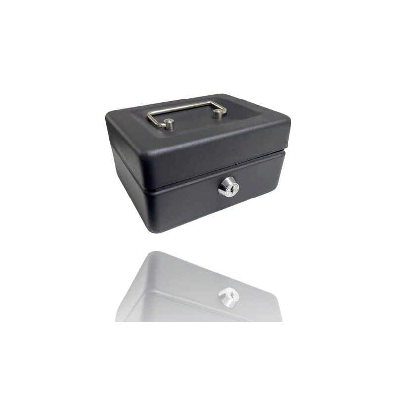 Requisite Needs Metal Money Box Tin 6" Steel Cash Safe