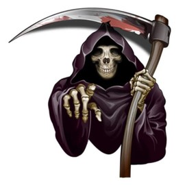 EROSPA® Sticker Car Motorcycle Skull Grim Reaper Skeleton Car Sticker