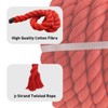 Red Cotton Rope 1 Inch x 25 Feet Natural Thick