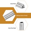 sourcing map 380Pcs Set Screws M4-M5x5/6/8/10/12mm Brass Cone Point Hex