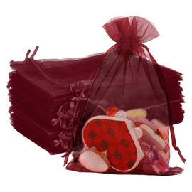 Organza Bags,Organza Bags Large,Jewellery Bags,10 * 15 Burgundy,Small Mesh Bags Drawstring,Small Drawstring Bags,Clear Bags For Gifts,Small Mesh Bags,Jewellery Gift Bags,Small Drawstring Pouch