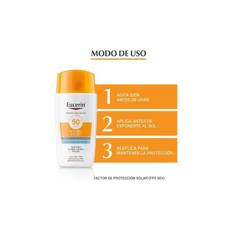 Eucerin Protector Solar Sun Face Hydro Fluid FPS 50+ 50ml