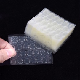 600Pcs Press on Nail Adhesive Tabs Waterproof, 25 Sheet Jelly Double Sided Adhesive Tabs Nail Glue Sticker, Nail Sticky Tabs Thin Breathable for Acrylic False Nails Manicure Tape (Clear)