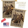 Navy Slavery Barbarism Burlap Garden House Flags Kit Armed Forces