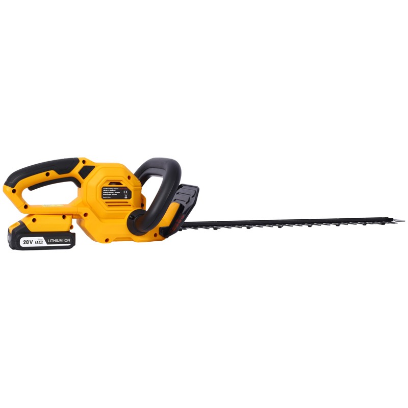 Powerful 20V Cordless Hedge Trimmer with 22-Inch Dual-Action Blades