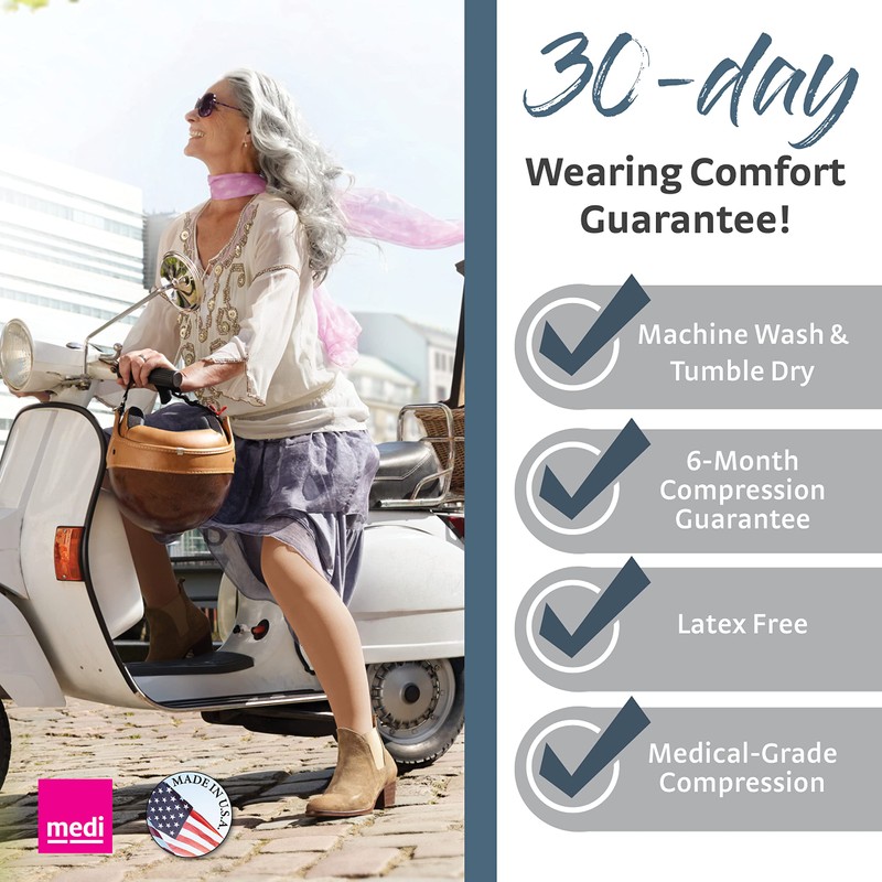 Mediven Plus, Knee-High, Extra Wide with Top Band, 30-40mmHg, Open