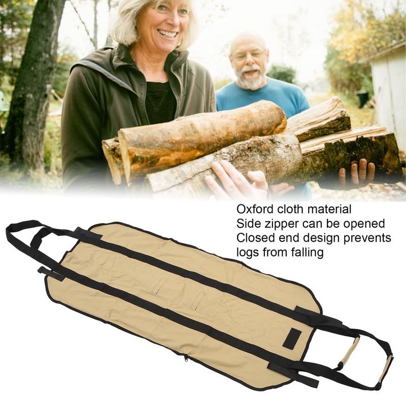Firewood Carrier Oxford Cloth Portable Firewood Carry Bag Foldable Multifunction