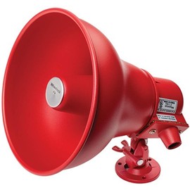 Wheelock STH-15SR Weatherproof Loudspeaker with Transformer, Red, 15W Power Rating, 400-4000Hz Frequency Response, 102dB @ 15W @ 10 ft. Sensitivity, Selectable 25/70/100V Transformer