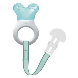 MAM Mini Teething Cooler and Clip, Blue, 2 Plus Months by MAM