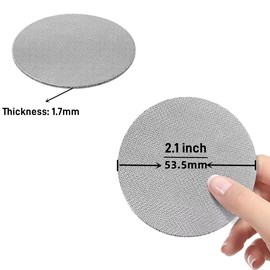 Espresso Puck Screen/Coffee Portafilter Puck Screen/Espresso Portafilter Lower Shower Screen/Reusable Contact Screen 1.7mm Thickness 150μm 316 Stainless Steel (53.5mm-150um-1.7mm)