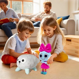 Kouipoie Dandy's World Plush Toy, 13 Inch Soft Cuddly Toy, Cute Plush Toys for Children, Boys and Girls Aged 4 5 6 7 8 9 10+ Fans Ideal for Birthdays (Poppy)