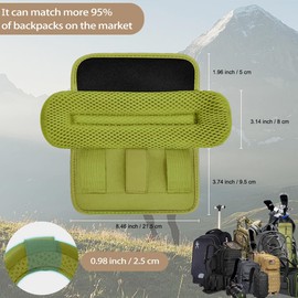 2Pcs Thick Cushioned Shoulder Pads, Featuring Anti-Slip Design and Breathable Mesh,Extra Wide Padding for Shoulder Straps and Luggage Belts,Soft and Comfortable for Enhanced Support,Army Green