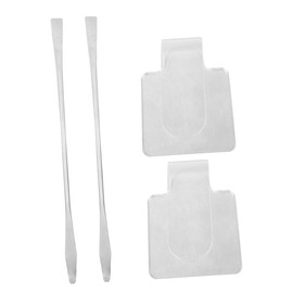 VICASKY 2Pcs Handheld Makeup Mixing Transparent Plates with Spatulas for Custom Color Blending for Foundations Creams and Cosmetics Mixing