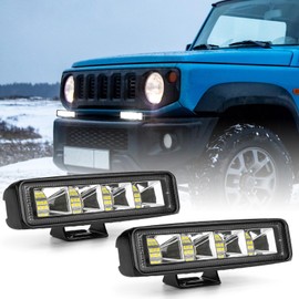 TALMYT Led Light Bar, 6 Inch Led Light Pods 4600LM 6000K White Lighting, 72W Led Off Road Lights Flood Spot Fog Beam Combo Work Light Compatible with SUV ATV UTV 4x4 4WD Pickup Truck, 2Pack